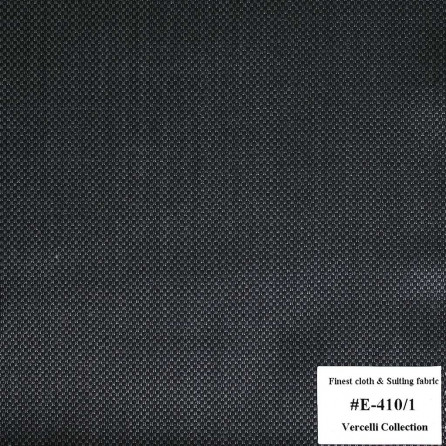 E-410/1 Vercelli V9 - Vải Suit 95% Wool - Xám Trơn
